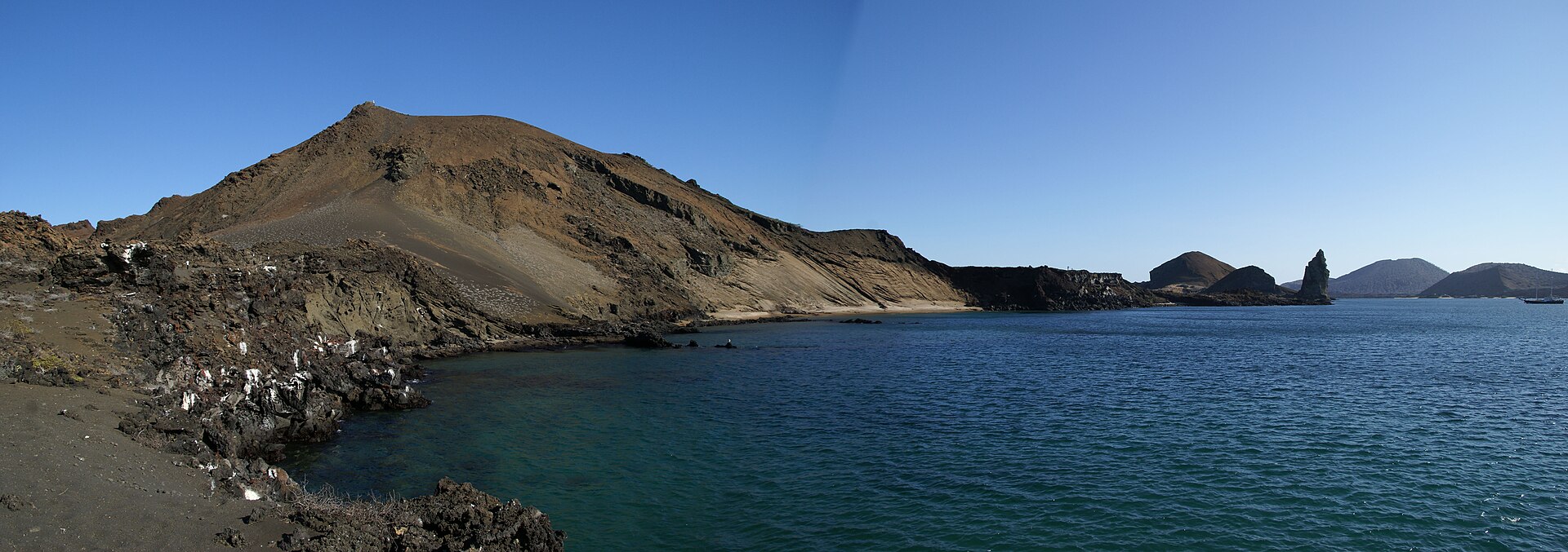 Vista panorámica de la isla Bartolomé en Galápagos